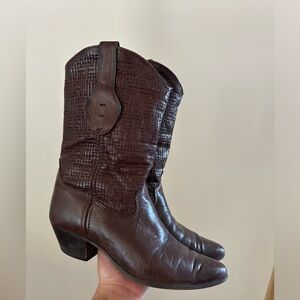 Brown Leather Western Boots